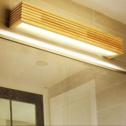 RoyaleGlow Wood LED Wall Sconce - Modern Rectangular Nordic Light