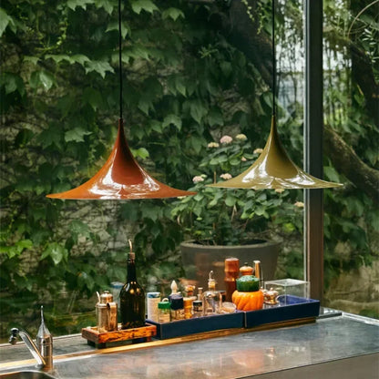 RoyaleGlow Modern Minimalist Cone Pendant Light - Metal Spire Hanging Lamp