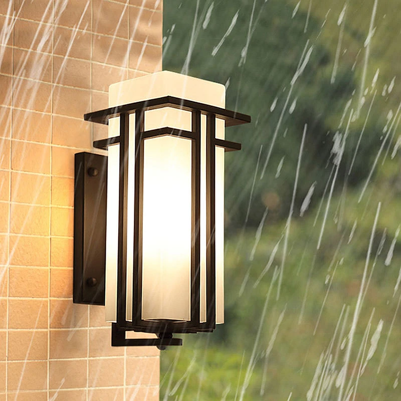 Lumora Outdoor Wall Light, IP65 Moisture Resistant Premium Iron Frame Exterior Glow