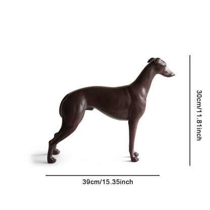 LuxRoyale Elegant Greyhound Sculpture-Dog Statue Decor.