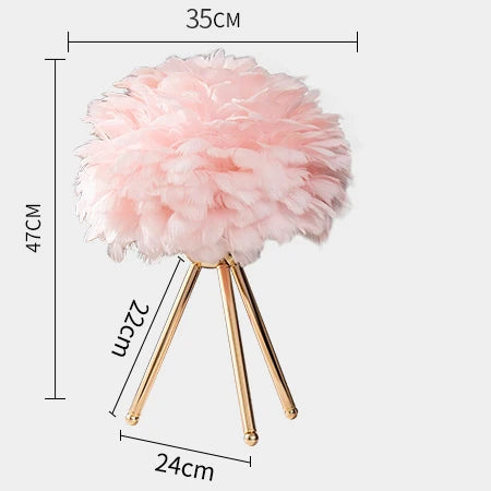Royallure Feather LED Modern Table Lamp - 7 Colors