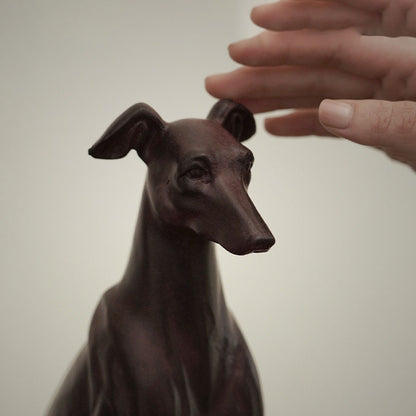 LuxRoyale Elegant Greyhound Sculpture-Dog Statue Decor.