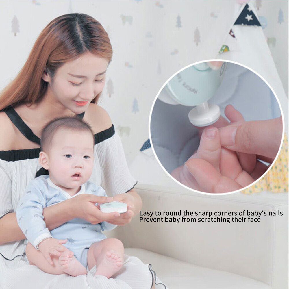 RoyaleGlow Baby Nail Trimmer with 6 Grinding Heads