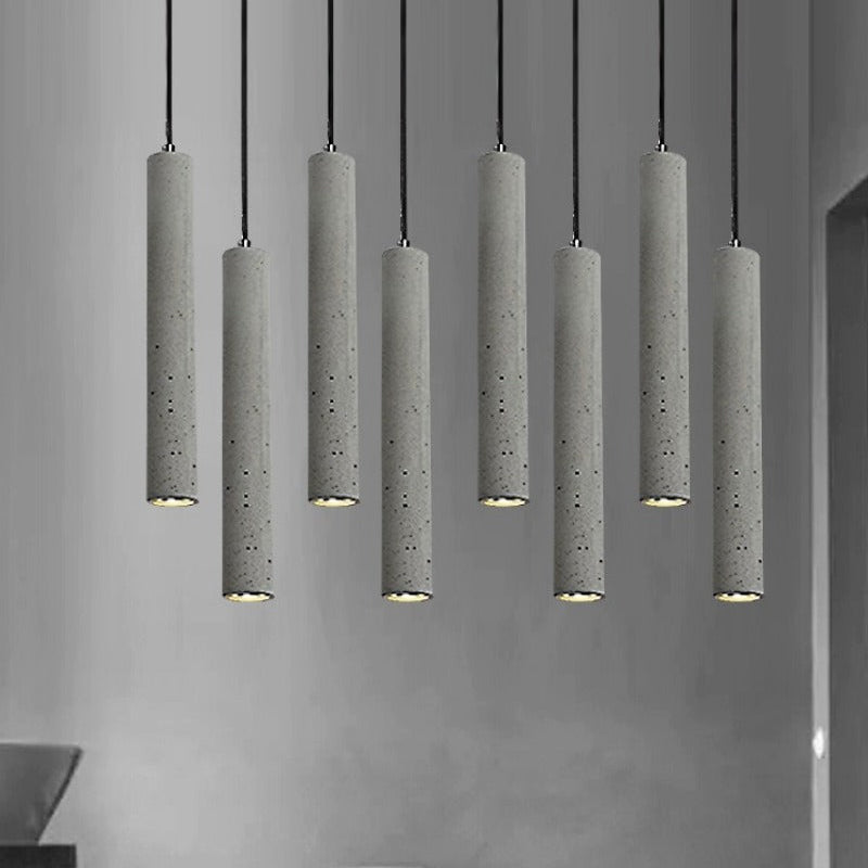 Royaleva Modern Concrete Pendant Light, Industrial Contemporary Ceiling Fixture