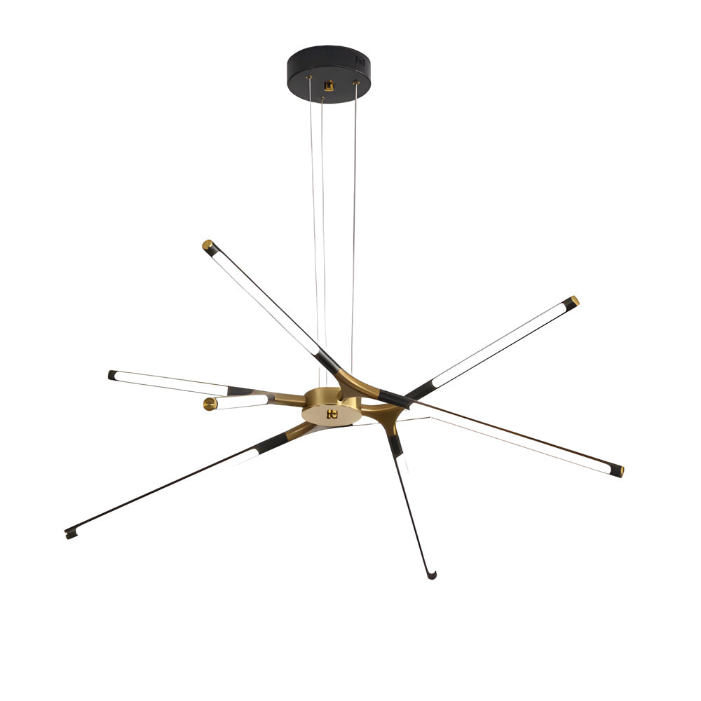 3/8-Light LED Dimmable Linear Sputnik Chandelier for Living Room 6