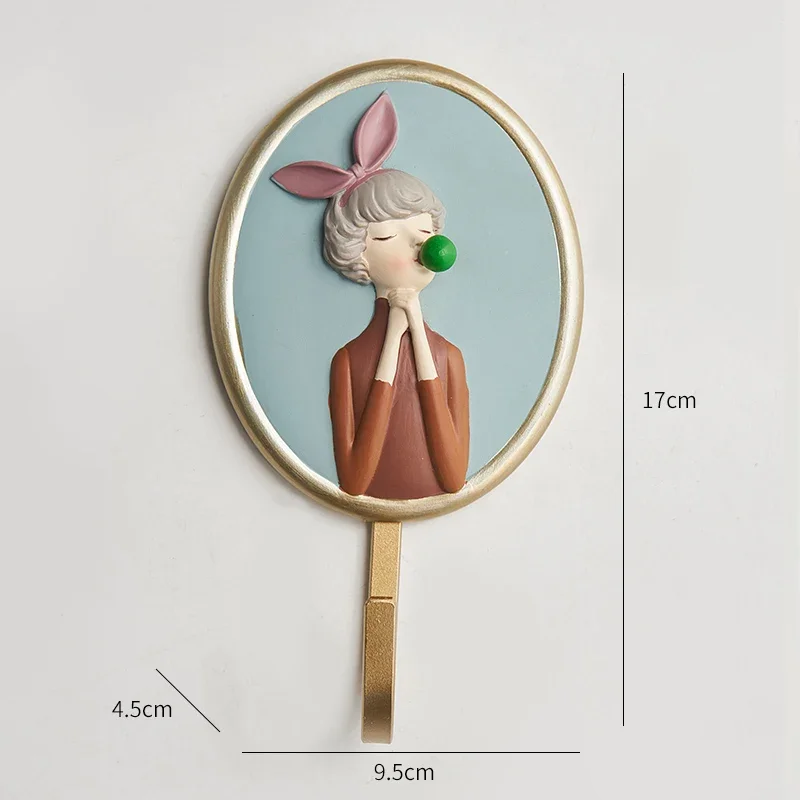 Royelux Chic Bubble Gum Girl 3D Wall Art - Modern Aesthetic Home Decor