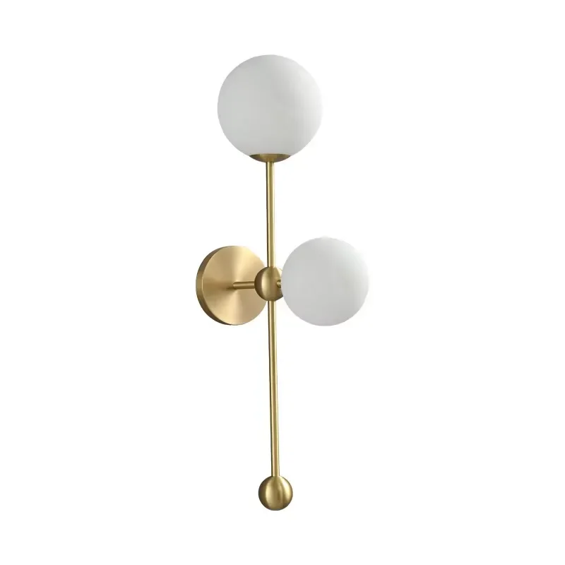 RoyaleGlow Modern Brass Glass Wall Sconce Lighting