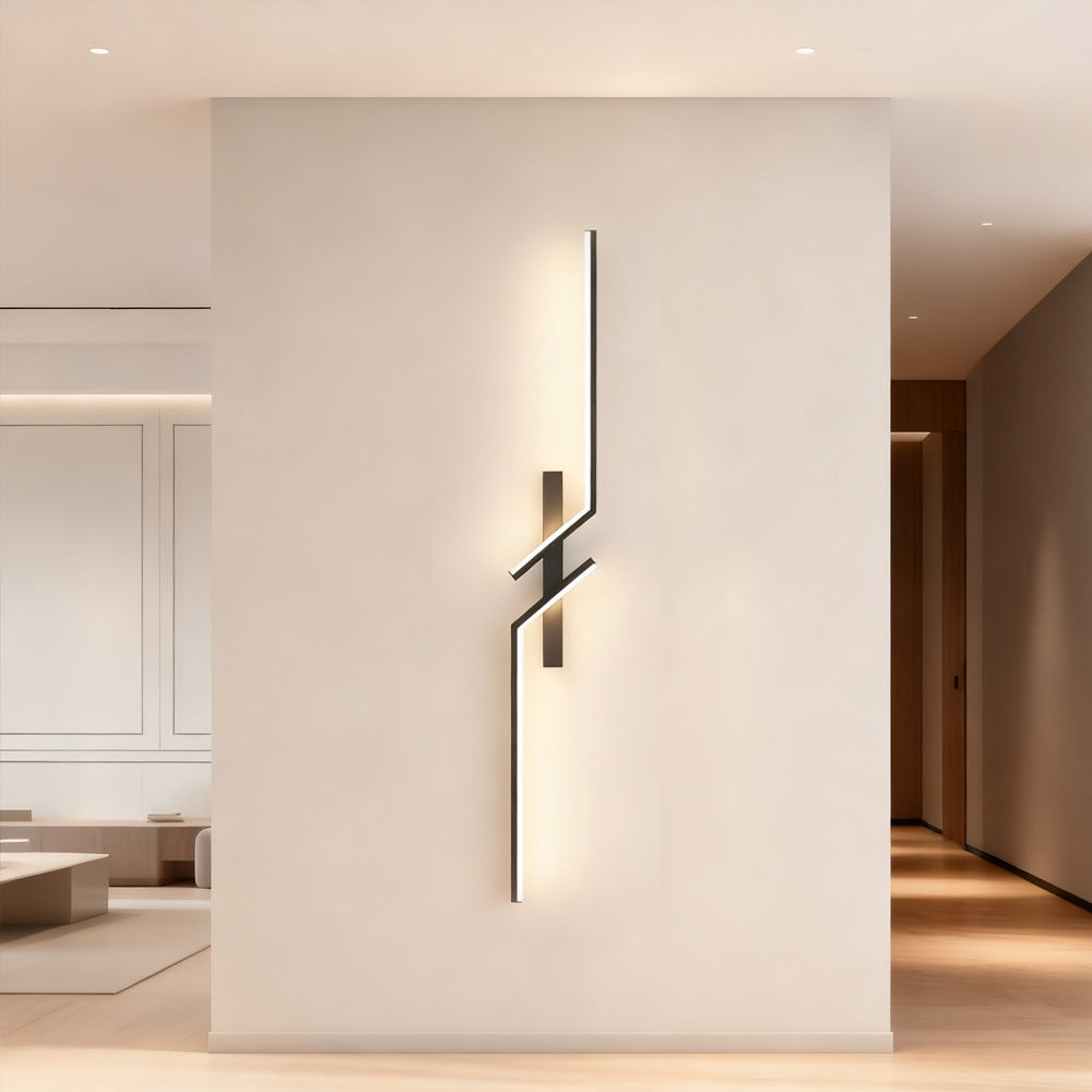 RoyaleGlow Modern LED Wall Sconce - Minimalist Asymmetrical Indoor Lighting Fixture