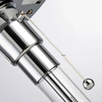 RoyaleGlow Modern Dome Table Lamp - Dimmable, Sleek Metal & Glass Design for Bedside