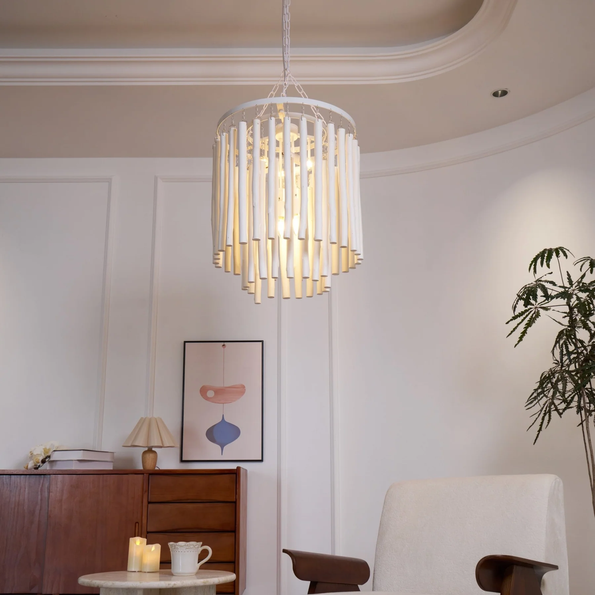 RoyaleGlow Modern Circular Hanging Chandelier Light Fixture