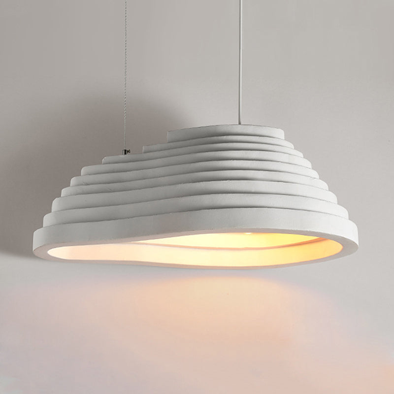 Royelux Organic Modern Pendant Light-Wavy White LED Ceiling Lamp