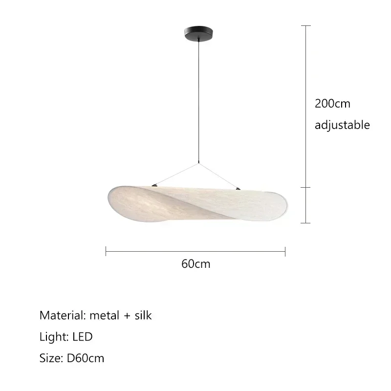 Rayvia Modern Silk Wavy Pendant Light – Luxury Organic Design Handmade