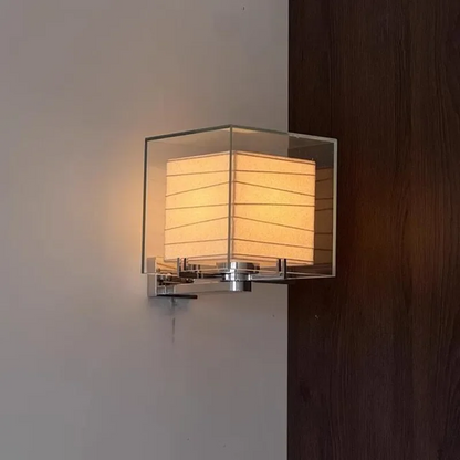 RoyaleGlow Modern Glass Cube Wall Sconce Lighting Fixture