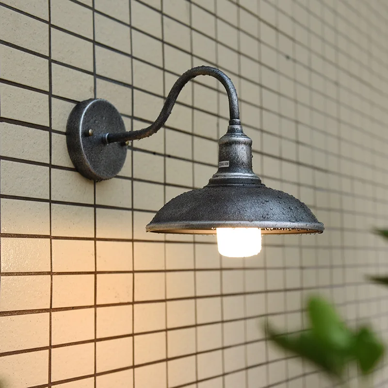 Royaleva Industrial Matte Black Metal Wall Sconce with Exposed Bulb