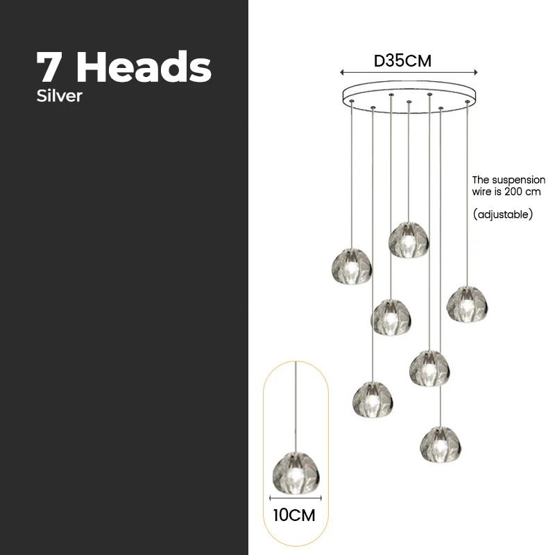 LuxRoyale Cascading Crystal Drop Chandelier for Staircase Entryway Lighting