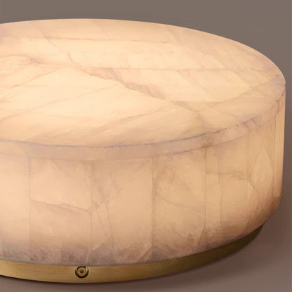 Royelux Alabaster Round Flush Mount Ceiling Light for Elegant Interiors