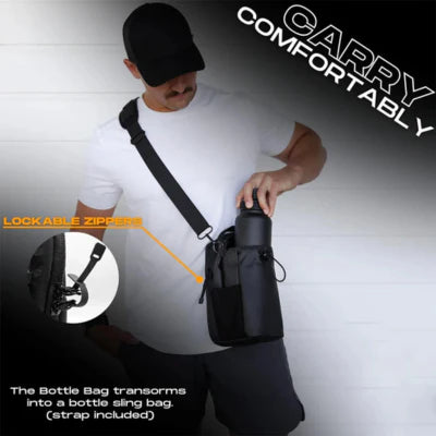 Royaleva Magnetic Water Bottle Gym Bag with Sling Design