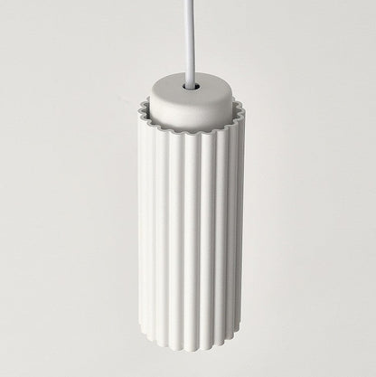 Royelux Fluted Matte White Pendant Light for Kitchen Island