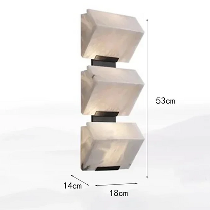 RoyaleGlow Alabaster Wall Sconce Modern Stone Lighting Fixture for Staircase and Entryways