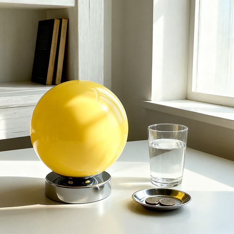 RoyaleGlow Modern LED Orb Table Lamp - Minimalist Spherical Desk Light