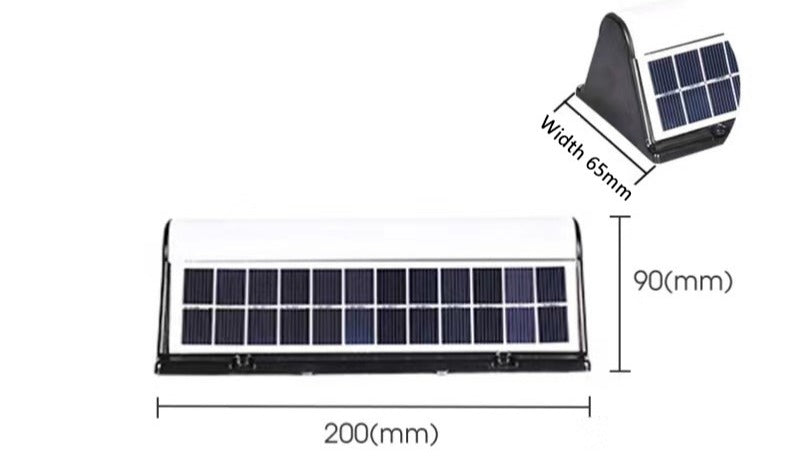 Royelux Modern Outdoor Solar LED Wall Sconce Light for Exterior Garden & Patio Lighting