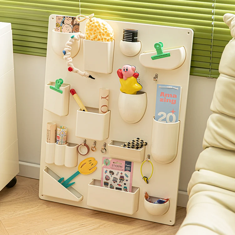LuxRoyale 15-Slot Wall Organizer - Modern Modular Storage Rack with Hooks for Home & Office