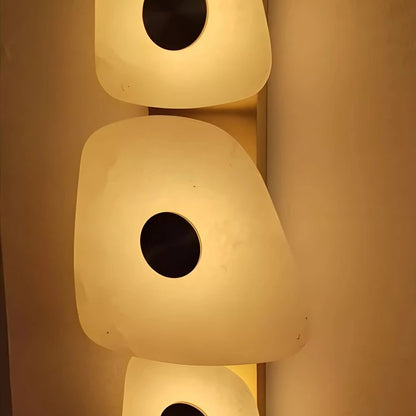 LuxRoyale Irregular Onyx Wall Sconce - Modern Stone LED Wall Light