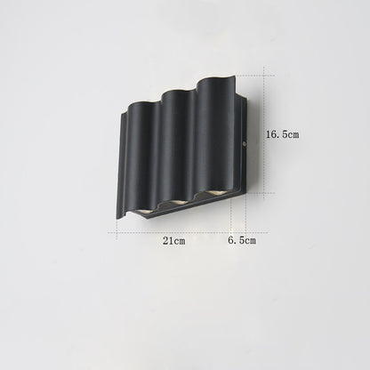 LuxRoyale Modern Outdoor Wall Sconce Black Up Down Light Fixture