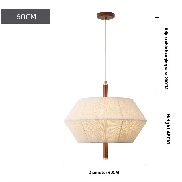RoyaleGlow Japandi Hemp Rope Pendant Light - Modern Woven Ceiling Fixture