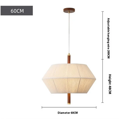 RoyaleGlow Japandi Hemp Rope Pendant Light - Modern Woven Ceiling Fixture