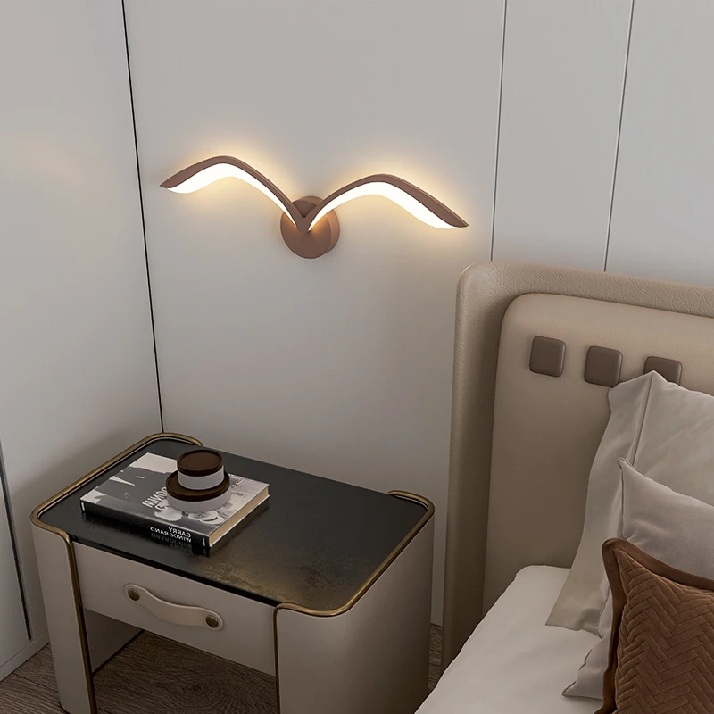 Lumora Nordic Seagull LED Wall Sconce - Modern Minimal Wing Design, Wall-Mounted
