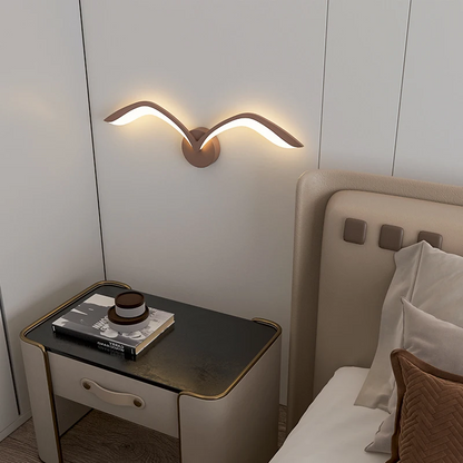 Lumora Nordic Seagull LED Wall Sconce - Modern Minimal Wing Design, Wall-Mounted