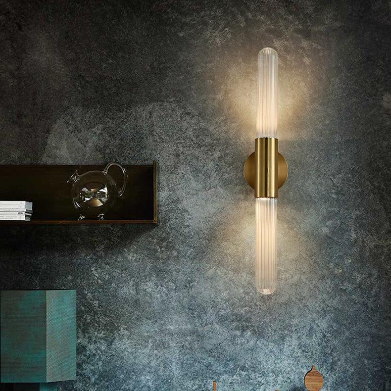 RoyaleGlow Modern Black Linear LED Wall Sconce | Frosted Glass Tube for Ambient Lighting