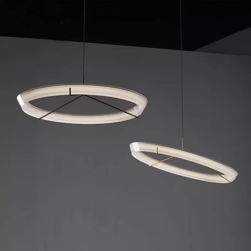 RoyaleGlow Modern LED Ring Pendant Light - Artistic Halo Chandelier