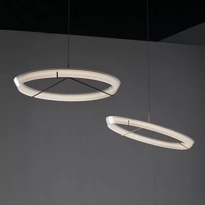 RoyaleGlow Modern LED Ring Pendant Light - Artistic Halo Chandelier