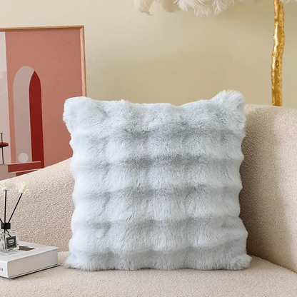 Lumora Luxe Faux Fur Cushion Cover With Plush Texture, Premium Home Decor for Sofa, Bed