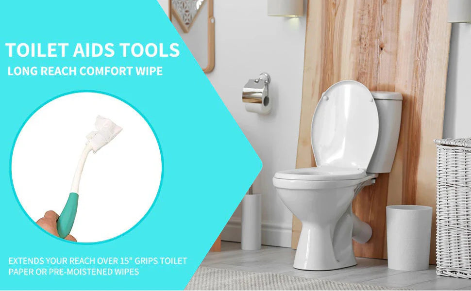 Royaleva 2pcs Toilet Aid For Wiping Long Reach Comfort Butt Wiper Tools