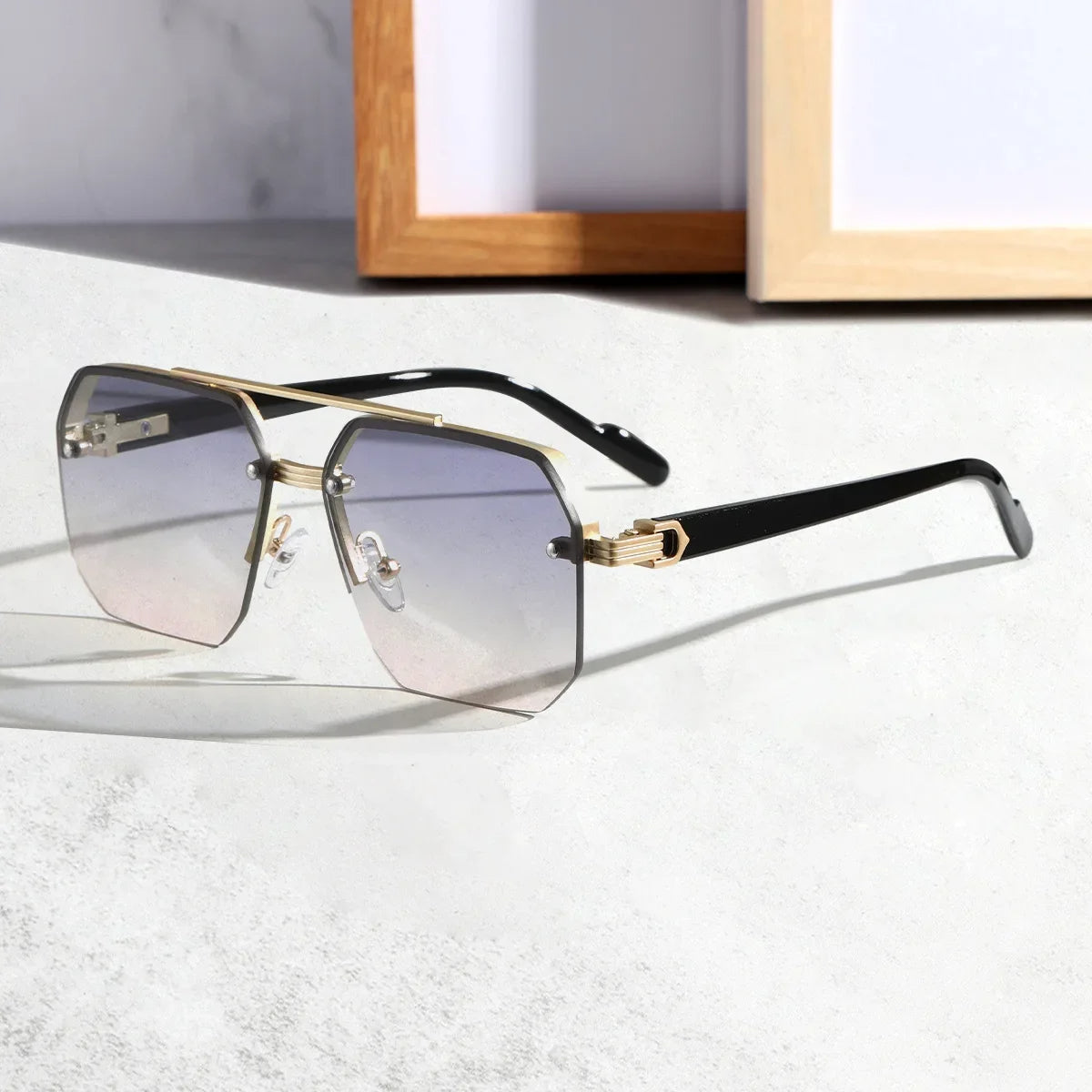 Luxora Aether Geometric Sunglasses with UV400 Protection