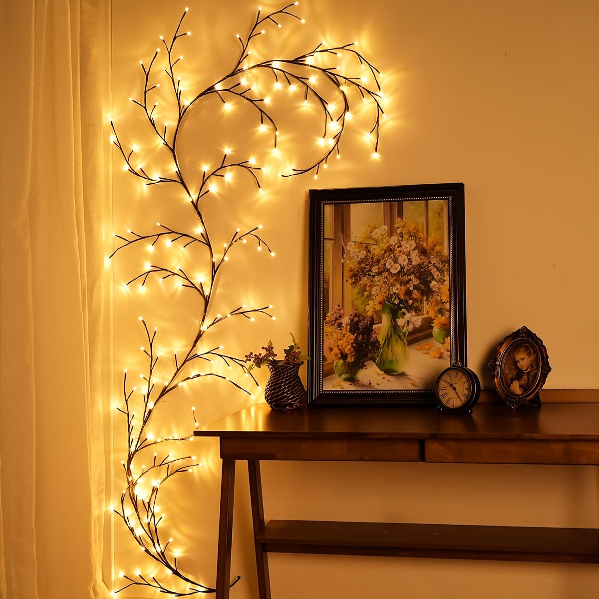 Christmas Vine Tree Lamp - 72/96 LED, 8 Lighting Modes, USB Plug-in, 4.7/6ft - 4.7ft