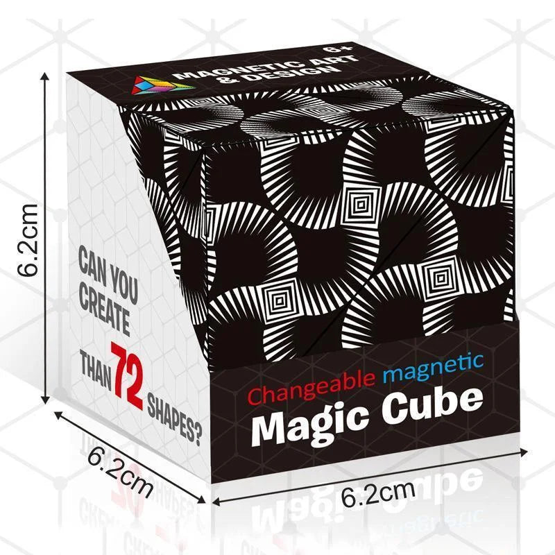 Luxora Changeable Magnetic Magic Cube - 70+ Shapes Puzzle