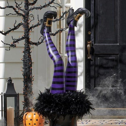 Royaleva Witch Leg Stakes, Set Of Two Yard Halloween Decoration