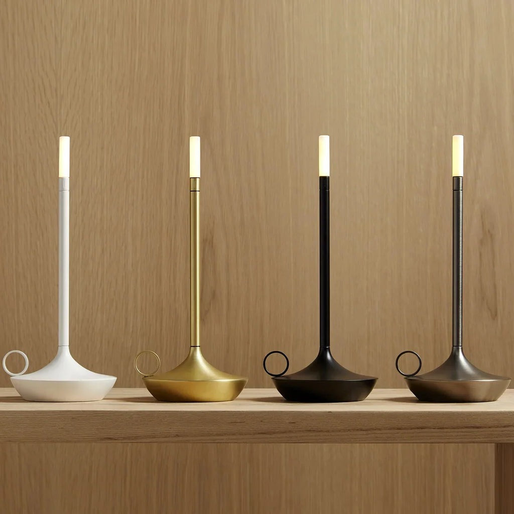 RoyaleGlow Wick LED Candle Light Table Lamp for Home Decor
