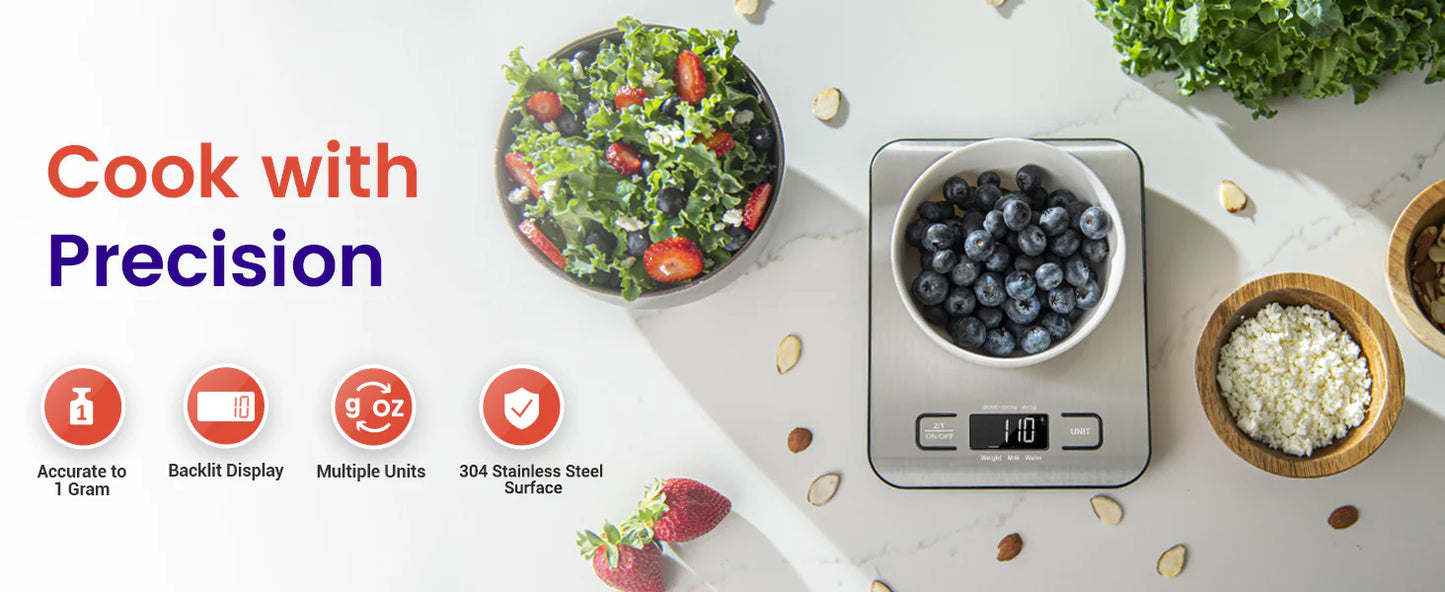 Luxora Digital Kitchen Scale with Precision Measurement