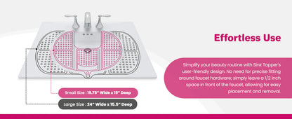 RoyaleGlow Bathroom Sink Topper Cover for Space Saving