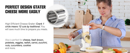 Luxora Rotary Cheese Vegetable Manual Grater for Fast Meal Prep
