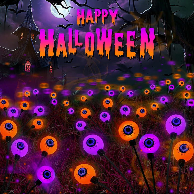 4-Packs Halloween Solar Scary Eyeball Lights 10