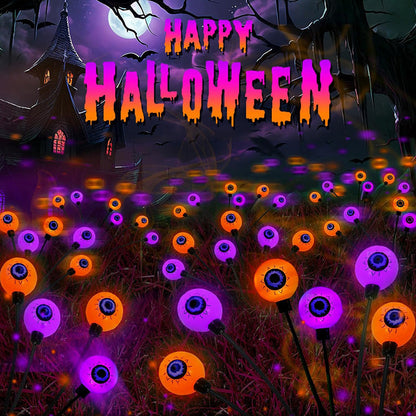 4-Packs Halloween Solar Scary Eyeball Lights 10