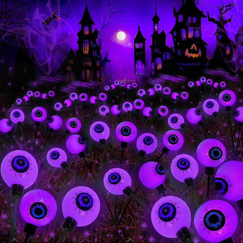 4-Packs Halloween Solar Scary Eyeball Lights 11