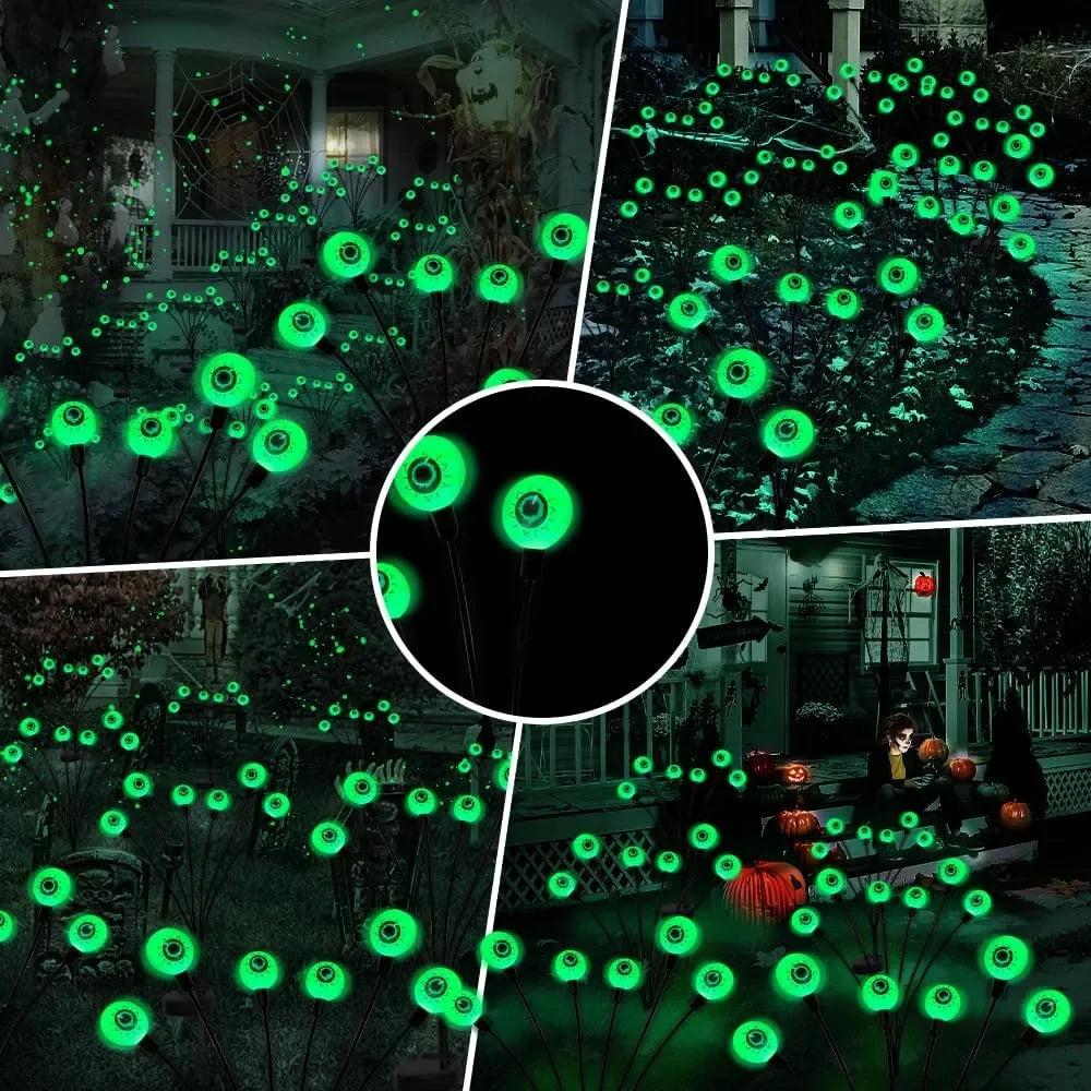 4-Packs Halloween Solar Scary Eyeball Lights 4