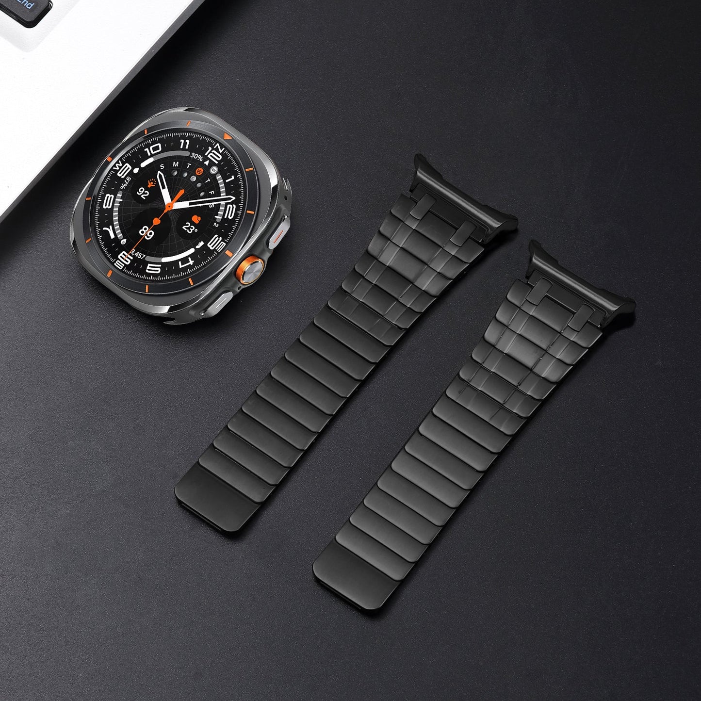 RoyaleGlow AP Frosted Stainless Steel Magnetic Band For Samsung Watch 7 Ultra